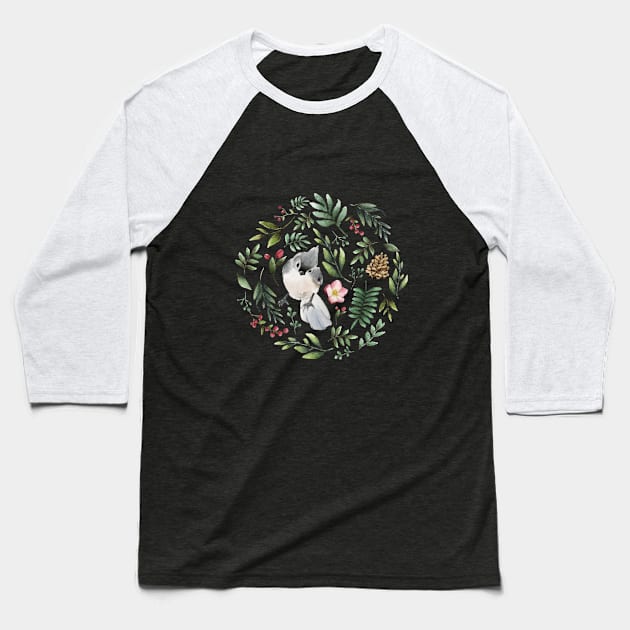 Christmas Birdie Baseball T-Shirt by sophisticker